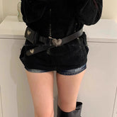 Y2k Aesthetic Belt Bags for Vintage Heart Patchwork Casual Handbags All Match Mini Streetwear Trendy Waist Packs